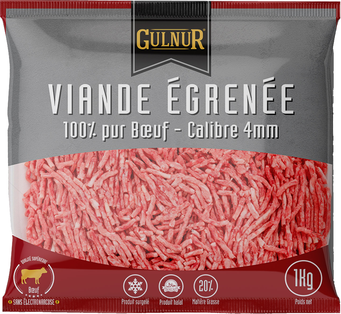 GULNUR - Viande egrenee 20� calibre 4mm EHT 1kg