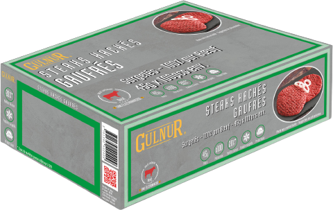 steaks hachés striés 20% halal 45g x100