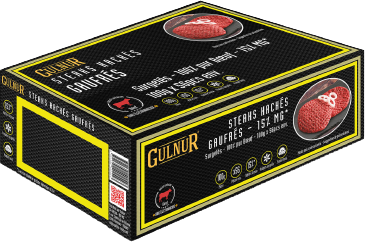 Steaks hachés gaufrés halal 15 % MG 100 g x56